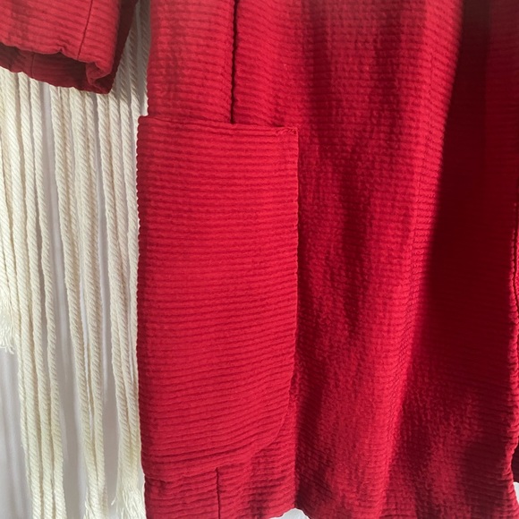 ZARA - Red corduroy blazer - Picture 2 of 9